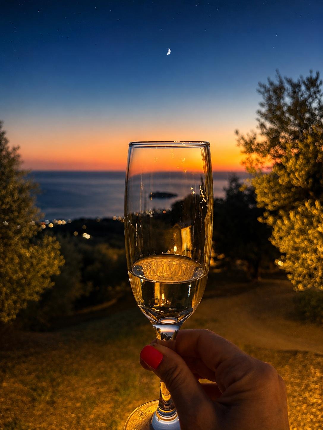 Aperitivo al tramonto con vista mare Diamante